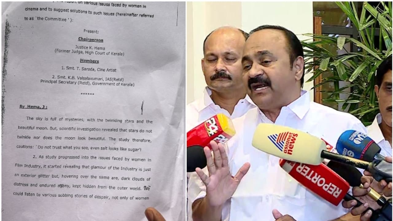 ഹേമ കമ്മിറ്റി റിപ്പോര്‍ട്ട്; പ്രത്യേക അന്വേഷണ സംഘം രൂപീകരിക്കണം, മുഖ്യമന്ത്രിക്ക് പ്രതിപക്ഷ നേതാവിന്‍റെ കത്ത്