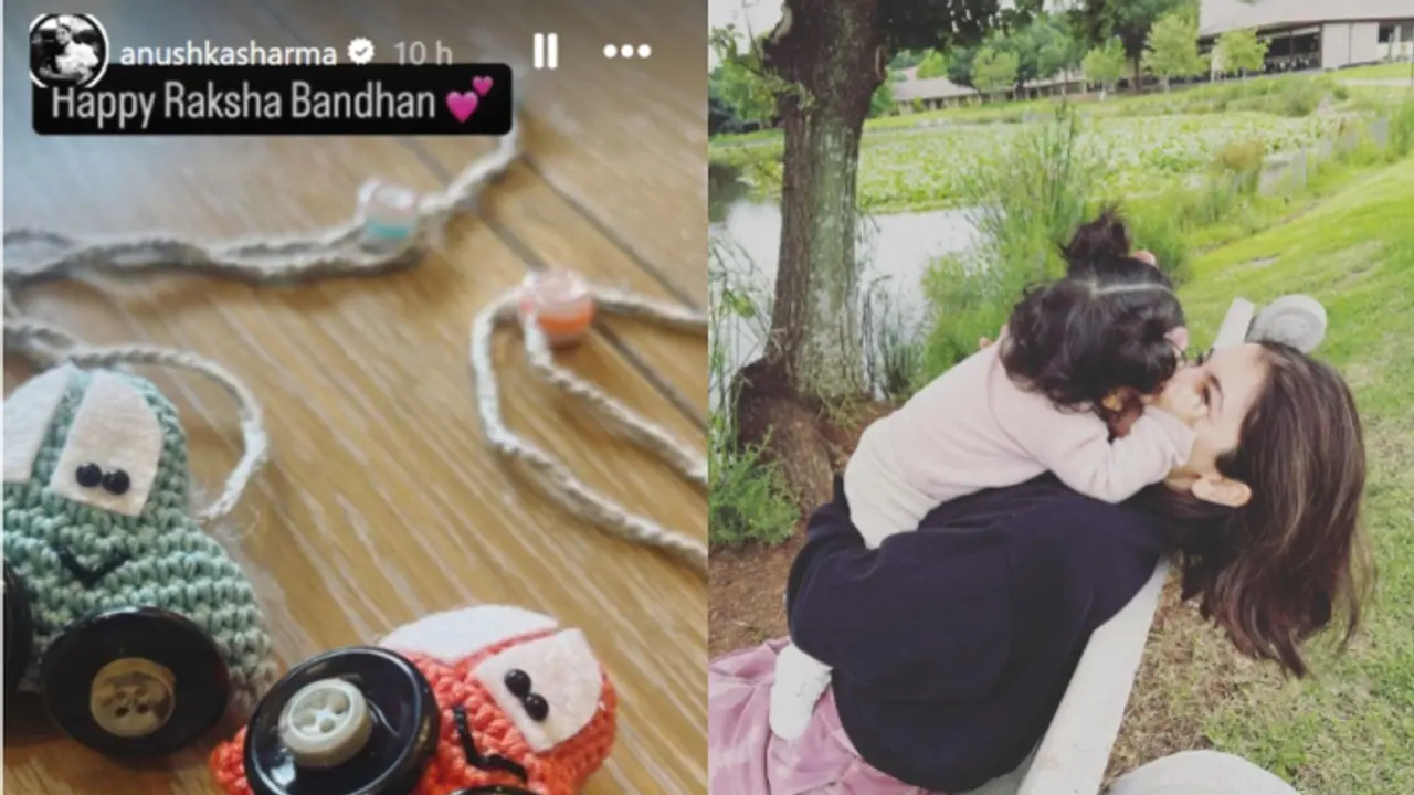 Anushka Sharma shares glimpse of Vamika's first Rakhi with younger brother Akaay [PHOTO]