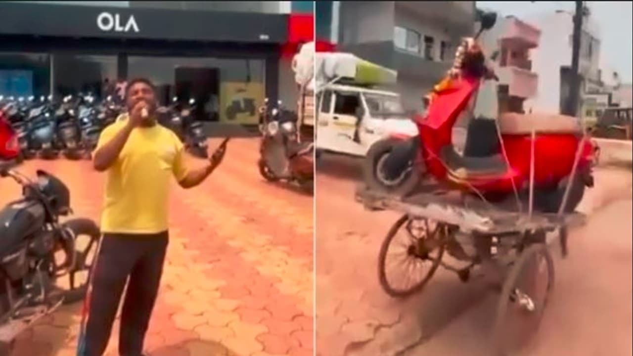 ಶೋ ರೂಮ್ ಮುಂದೆಯೇ ಓಲಾ ಇಲೆಕ್ಟ್ರಿಕ್ ಸ್ಕೂಟರ್ಗೆ ಅಂತ್ಯ ಸಂಸ್ಕಾರ ಮಾಡಿದ ಯುವಕ ಶೋ ರೂಮ್ ಮುಂದೆಯೇ ಓಲಾ ಇಲೆಕ್ಟ್ರಿಕ್ ಸ್ಕೂಟರ್ಗೆ ಅಂತ್ಯ ಸಂಸ್ಕಾರ ಮಾಡಿದ ಯುವಕ