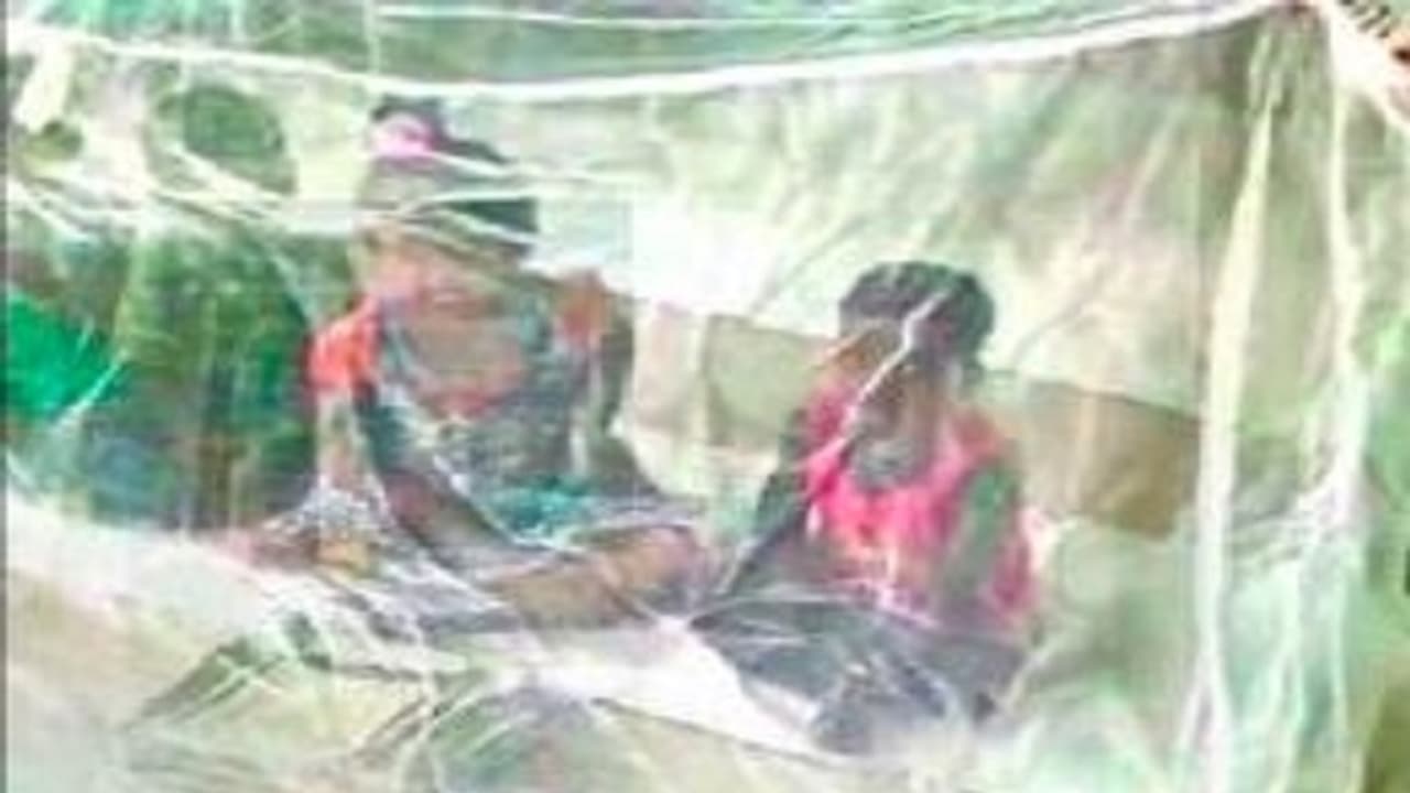 ರಾಣೆಬೆನ್ನೂರು: ಅಂಗನವಾಡಿಯಲ್ಲಿ ಮಕ್ಕಳನ್ನು ಸೊಳ್ಳೆಪರದೆಯಲ್ಲಿ ಕೂರಿಸಿ ಪಾಠ..!