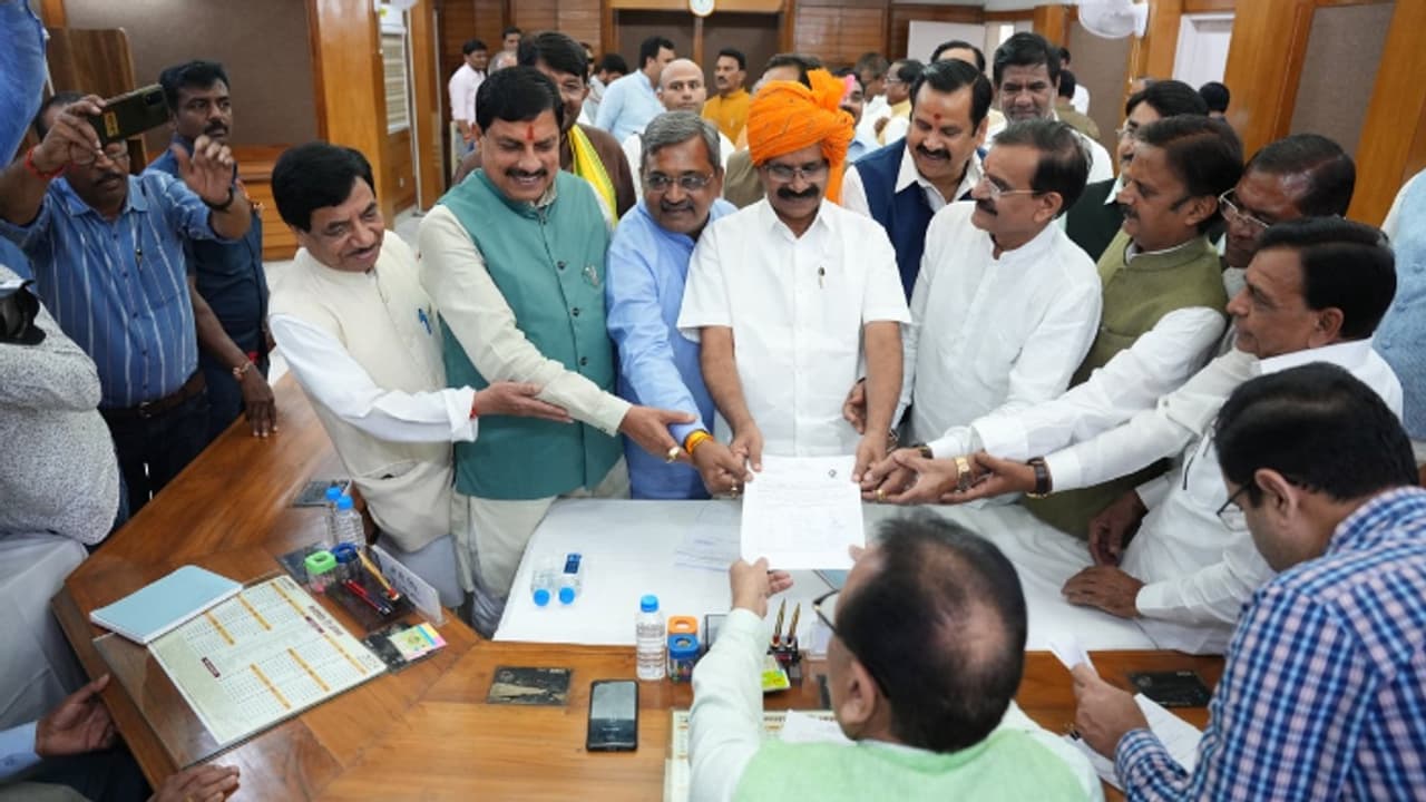 MoS George Kurian files nomination for Rajya Sabha by election in Madhya Pradesh MoS George Kurian files nomination for Rajya Sabha by election in Madhya Pradesh