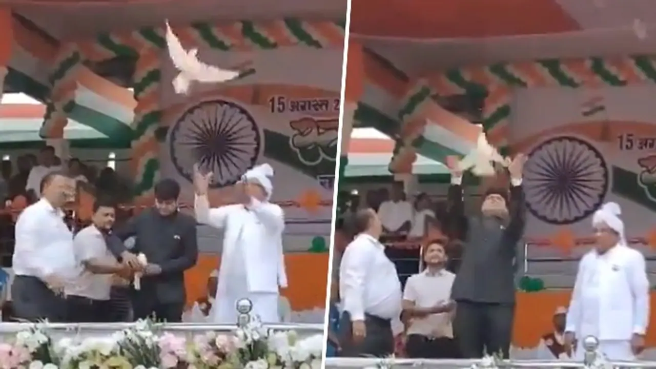 Pigeon fails to fly at Chhattisgarh Independence Day event, comparisons drawn to 'Panchayat' scene (WATCH)