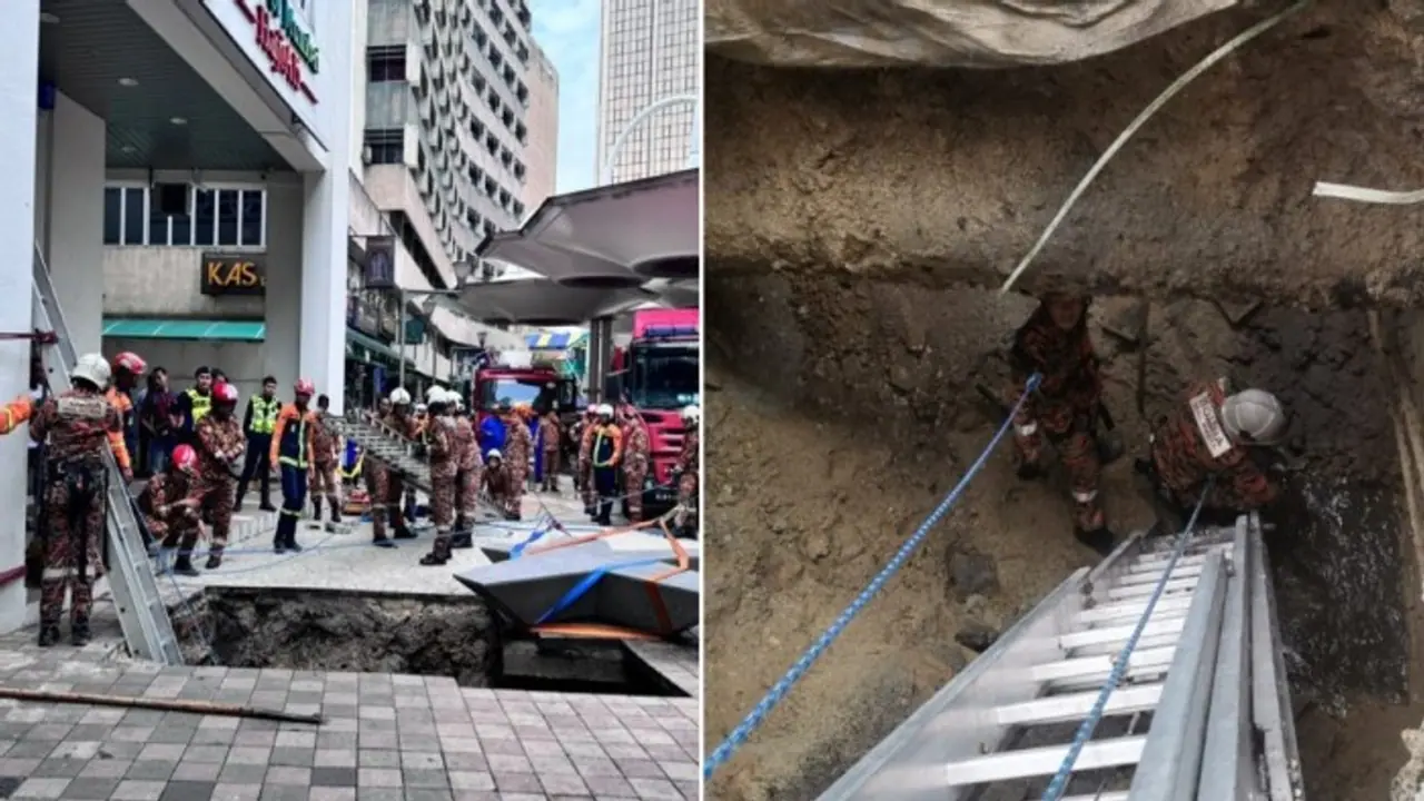 Indian woman falls into 8 metre deep sinkhole in Malaysia, heroic rescue unfolds (Watch)