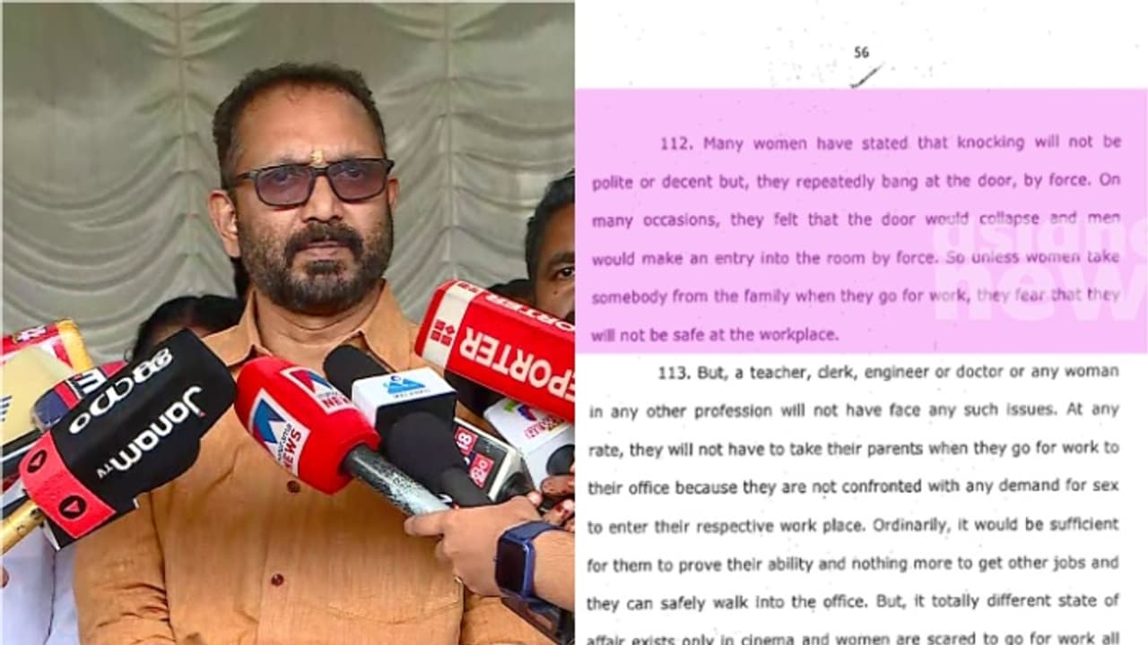 പിണറായി സർക്കാരിൻ്റെ സ്ത്രീപക്ഷ നിലപാട് വാചക കസർത്ത്, ഹേമ കമ്മിറ്റി റിപ്പോർട്ടിൽ കേസെടുക്കണം: സുരേന്ദ്രന്‍