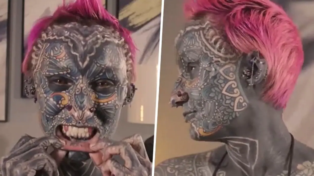 'Most tattooed woman in the world' with 99.8% body coverage reveals her pre ink transformation (WATCH) 'Most tattooed woman in the world' with 99.8% body coverage reveals her pre ink transformation (WATCH)