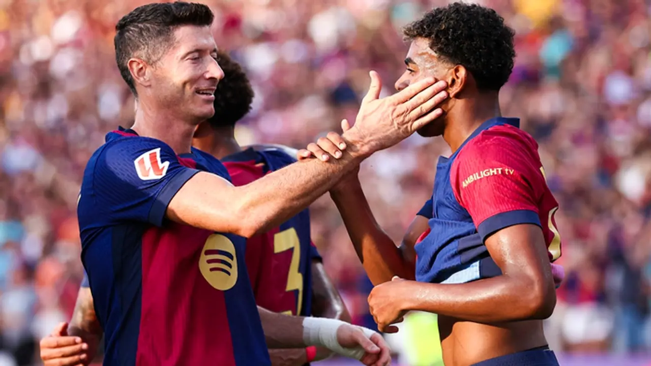 La Liga 2024 25: Lamine Yamal and Robert Lewandowski on target as Barcelona beat Athletic Bilbao 2 1