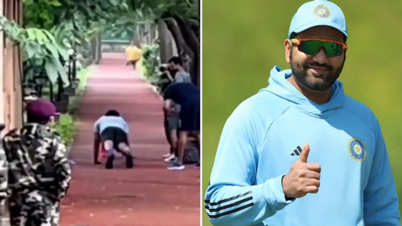 Rohit Sharma trains in park under the watchful eyes of Abhishek Nayar; video goes viral (WATCH) Rohit Sharma trains in park under the watchful eyes of Abhishek Nayar; video goes viral (WATCH)