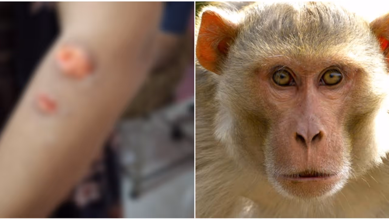 യുവതി ഐസ്ക്രീം കഴിക്കുന്നത് കണ്ട് അക്രമാസക്തനായി കുരങ്ങ്, ആക്രമിച്ച് പരിക്കേൽപ്പിച്ചു യുവതി ഐസ്ക്രീം കഴിക്കുന്നത് കണ്ട് അക്രമാസക്തനായി കുരങ്ങ്, ആക്രമിച്ച് പരിക്കേൽപ്പിച്ചു