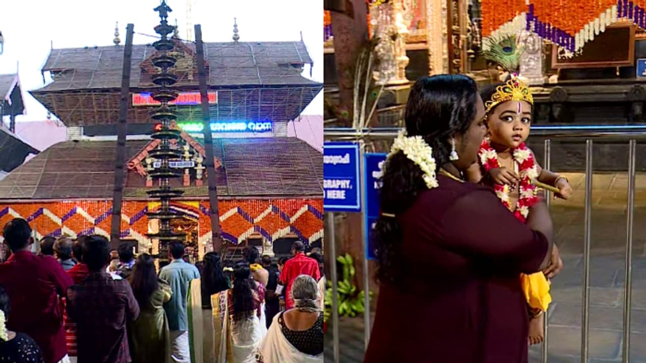 Kerala: Devotees throng Guruvayur temple on Krishna Janmashtami; Aranmula Ashtami Rohini 'valla sadhya' today Kerala: Devotees throng Guruvayur temple on Krishna Janmashtami; Aranmula Ashtami Rohini 'valla sadhya' today