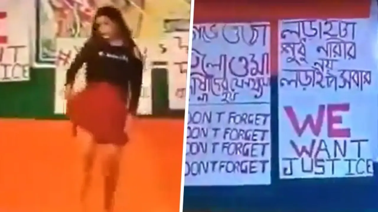 Kolkata horror: Video of girl's obscene dance with 'we want justice' banner in background sparks row (WATCH)