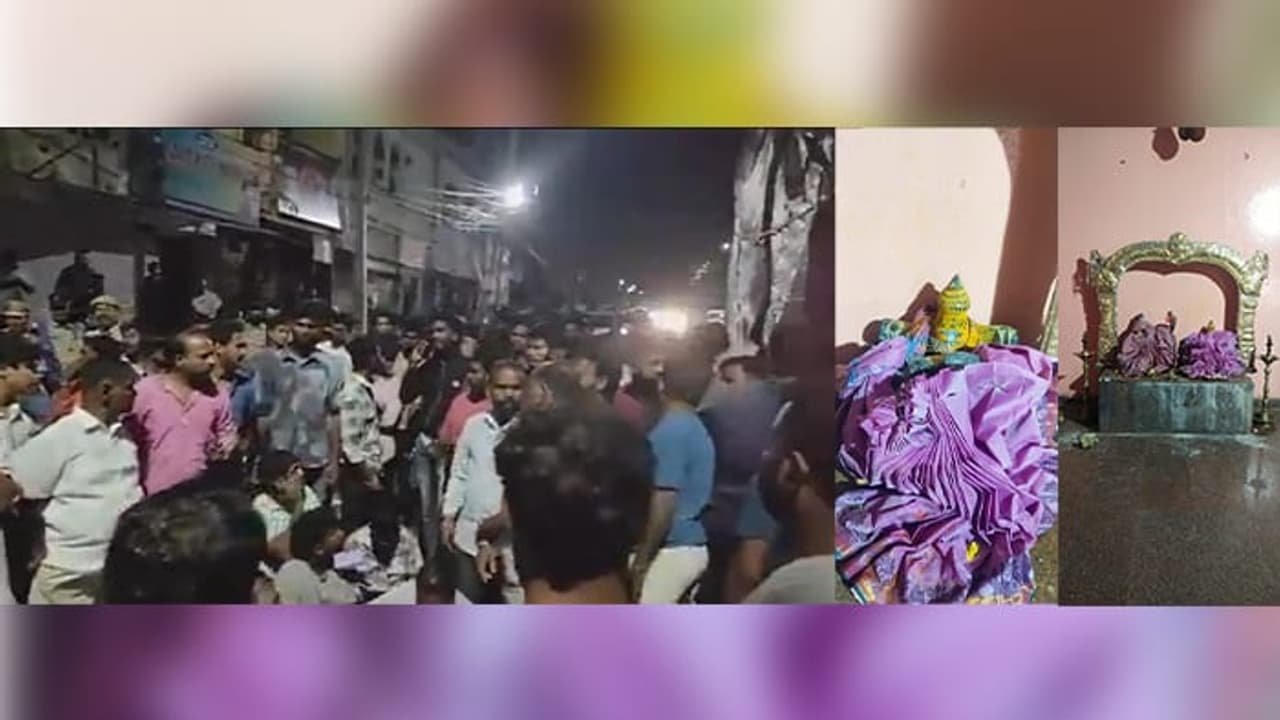 Ruckus, outrage after miscreants vandalise Goddess's idol at Bhoolaxmi temple in Hyderabad (Watch)