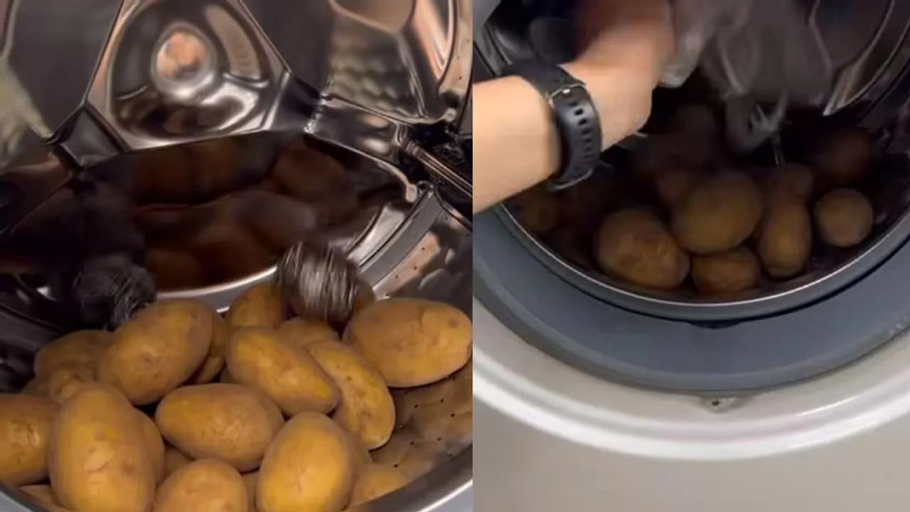 വാഷിംഗ് മെഷീനിനുള്ളിൽ ഉരുളക്കിഴങ്ങ്, വീഡിയോ കണ്ടത് 45 മില്യണ് ആളുകള് വാഷിംഗ് മെഷീനിനുള്ളിൽ ഉരുളക്കിഴങ്ങ്, വീഡിയോ കണ്ടത് 45 മില്യണ് ആളുകള്