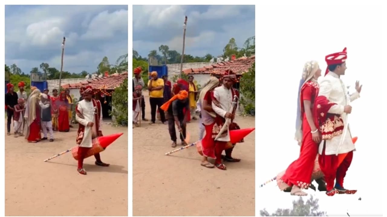 'ഇപ്പഴാണ് ശരിക്കും എയറിലായത്'; റോക്കറ്റിൽ പറക്കുന്ന വരന്‍റെയും വധുവിന്‍റെയും എഡിറ്റ് ചെയ്ത വിവാഹ വീഡിയോ വൈറൽ 