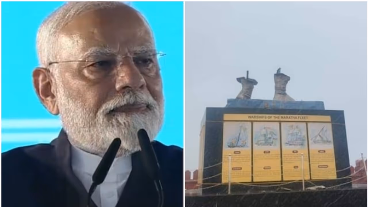 ഛത്രപതി ശിവാജിയുടെ പ്രതിമ തകർന്നുവീണ സംഭവം; തലകുനിച്ച് മാപ്പ് തേടുന്നുവെന്ന് മോദി ഛത്രപതി ശിവാജിയുടെ പ്രതിമ തകർന്നുവീണ സംഭവം; തലകുനിച്ച് മാപ്പ് തേടുന്നുവെന്ന് മോദി