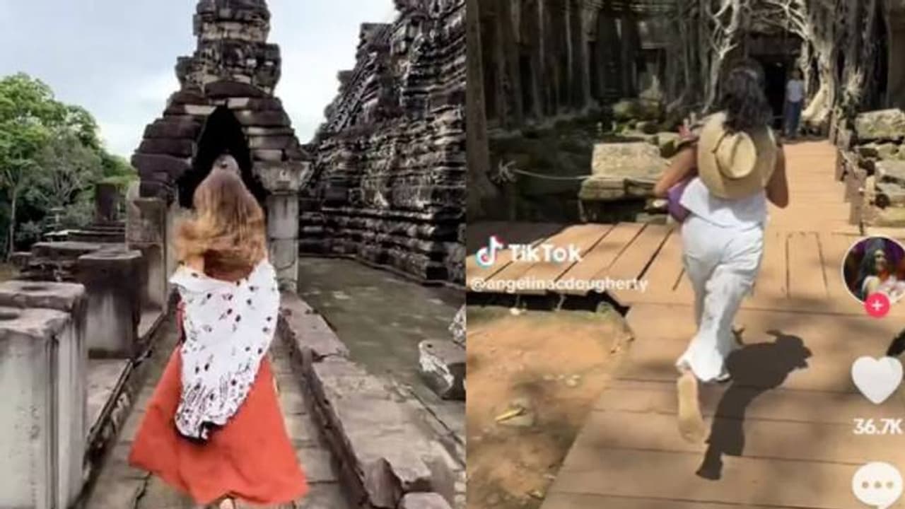 പുരാതനക്ഷേത്രത്തിൽ ഓടിയും ചാടിയും ചിത്രീകരണം, 'ടെംപിൾ റൺ' വീഡിയോകൾക്ക് വൻ വിമർശനം