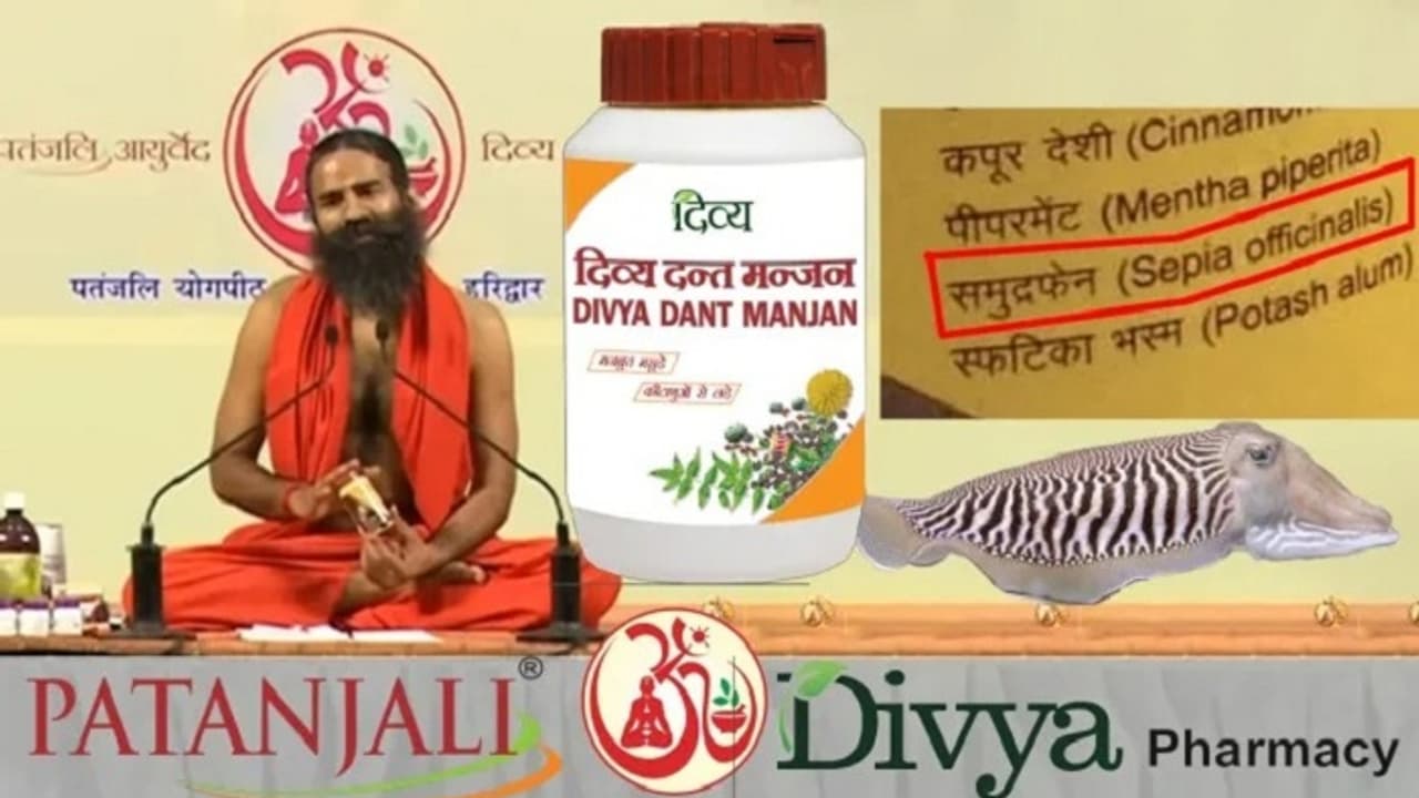 ಪತಂಜಲಿಯ ಸಸ್ಯಹಾರಿ ದಿವ್ಯ ಮಂಜನ್ ಹಲ್ಲಿನ ಪುಡಿಯಲ್ಲಿ ಮೀನಿನ ಅಂಶ ಪತ್ತೆ? ರಾಮ್ದೇವ್, ಕೇಂದ್ರ ಸರ್ಕಾರಕ್ಕೆ ಕೋರ್ಟ್ ನೋಟಿಸ್! ಪತಂಜಲಿಯ ಸಸ್ಯಹಾರಿ ದಿವ್ಯ ಮಂಜನ್ ಹಲ್ಲಿನ ಪುಡಿಯಲ್ಲಿ ಮೀನಿನ ಅಂಶ ಪತ್ತೆ? ರಾಮ್ದೇವ್, ಕೇಂದ್ರ ಸರ್ಕಾರಕ್ಕೆ ಕೋರ್ಟ್ ನೋಟಿಸ್!