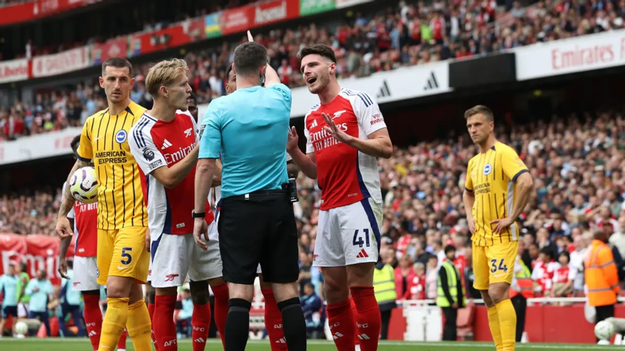 EPL 2024 25: Declan Rice sees red as Arsenal and Brighton battle to 1 1 draw in controversial clash