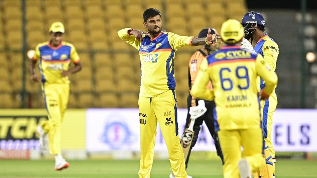 ಮಹಾರಾಜ ಟ್ರೋಫಿ ಟಿ20: ಮೈಸೂರು ವಾರಿಯರ್ಸ್‌ ಫೈನಲ್‌ಗೆ ಲಗ್ಗೆ