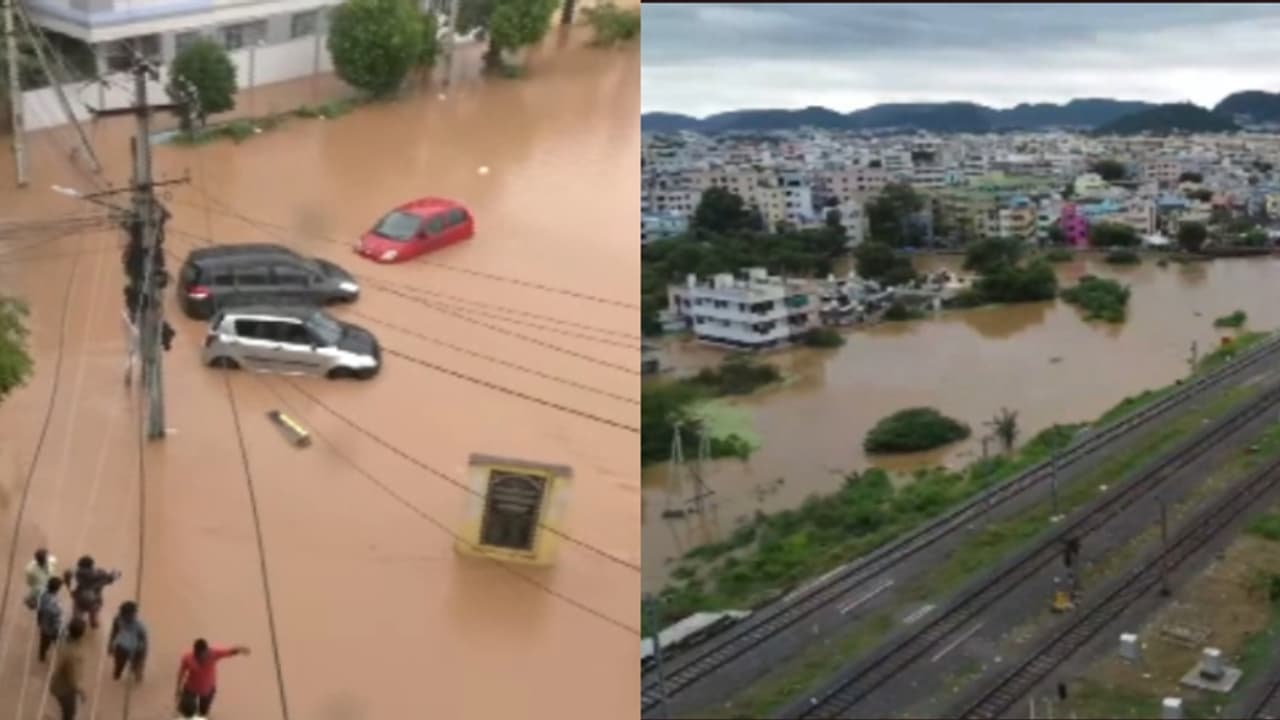 26 എൻഡിആർഎഫ് സംഘത്തെ വിന്യസിച്ചു, എല്ലാ സഹായവും വാഗ്ദാനം ചെയ്ത് പ്രധാനമന്ത്രി; മഴക്കെടുതിയിൽ ആന്ധ്ര, തെലങ്കാന 26 എൻഡിആർഎഫ് സംഘത്തെ വിന്യസിച്ചു, എല്ലാ സഹായവും വാഗ്ദാനം ചെയ്ത് പ്രധാനമന്ത്രി; മഴക്കെടുതിയിൽ ആന്ധ്ര, തെലങ്കാന