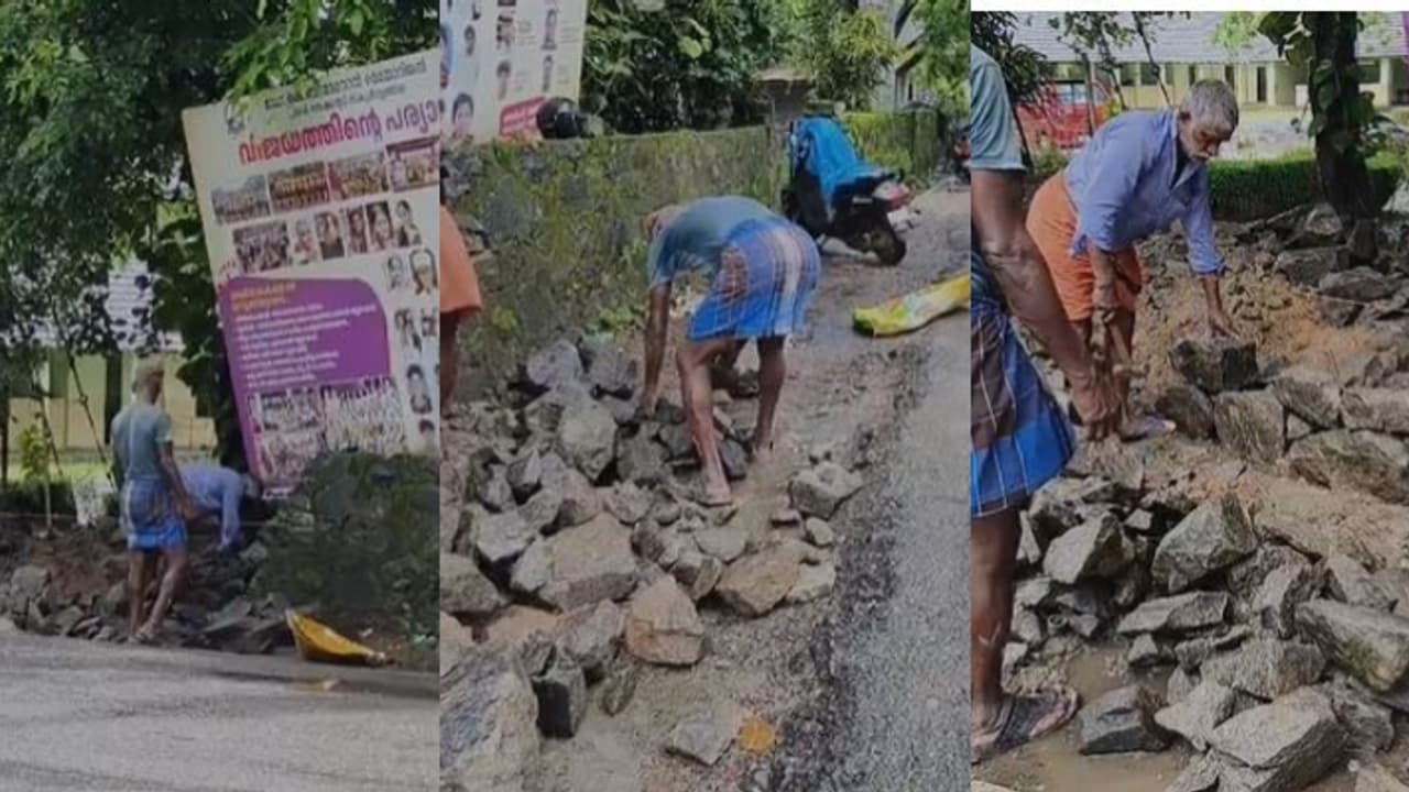 കോഴിവണ്ടി പാഞ്ഞെത്തി, തൃത്താലയിൽ സ്കൂളിന്റെ മതിൽ ഇടിച്ച് തകർത്തു; മണിക്കൂറുകൾക്കകം മതിൽ പഴയ പടിയാക്കി ഉടമ കോഴിവണ്ടി പാഞ്ഞെത്തി, തൃത്താലയിൽ സ്കൂളിന്റെ മതിൽ ഇടിച്ച് തകർത്തു; മണിക്കൂറുകൾക്കകം മതിൽ പഴയ പടിയാക്കി ഉടമ
