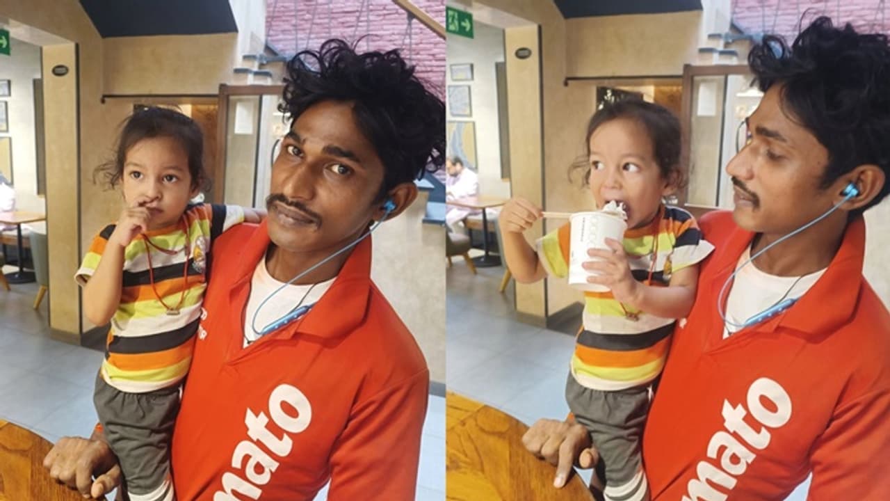 ಮನ ಕಲುಕಿದ ಡೆಲಿವರಿ ಬಾಯ್ ಪರಿಸ್ಥಿತಿ: 2 ವರ್ಷದ ಮಗಳ ಕೂರಿಸಿಕೊಂಡೆ ಎಲ್ಲೆಡೆ ಡೆಲವರಿ!