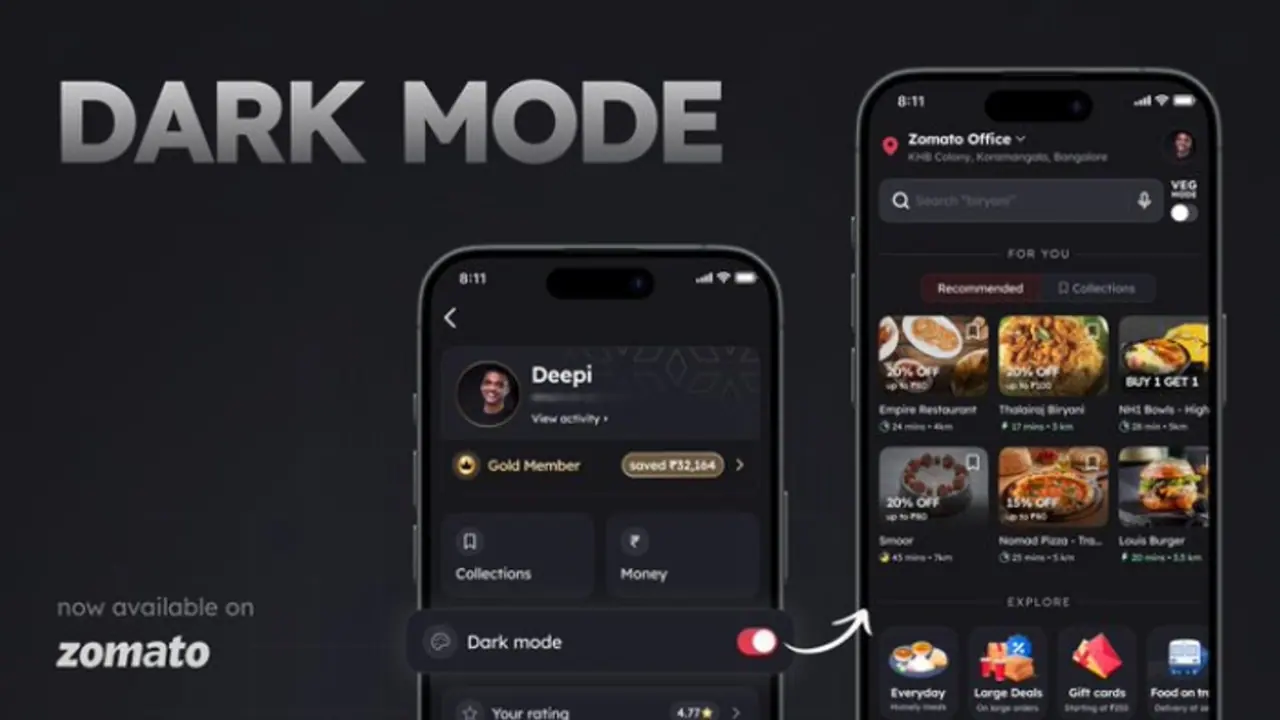 Zomato introduces dark mode: New feature delights late night foodies