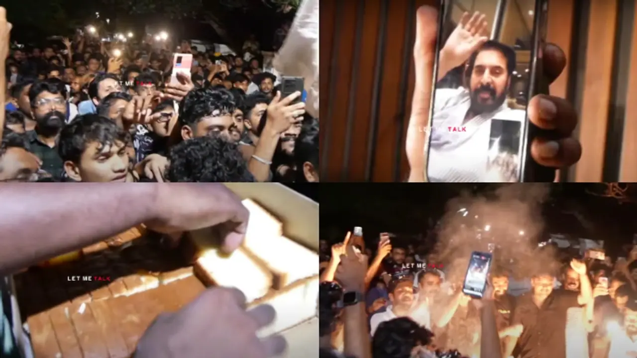 Mammootty’s 73rd Birthday: Fans celebrate with cake, fireworks, and video call outside megastar's residence 