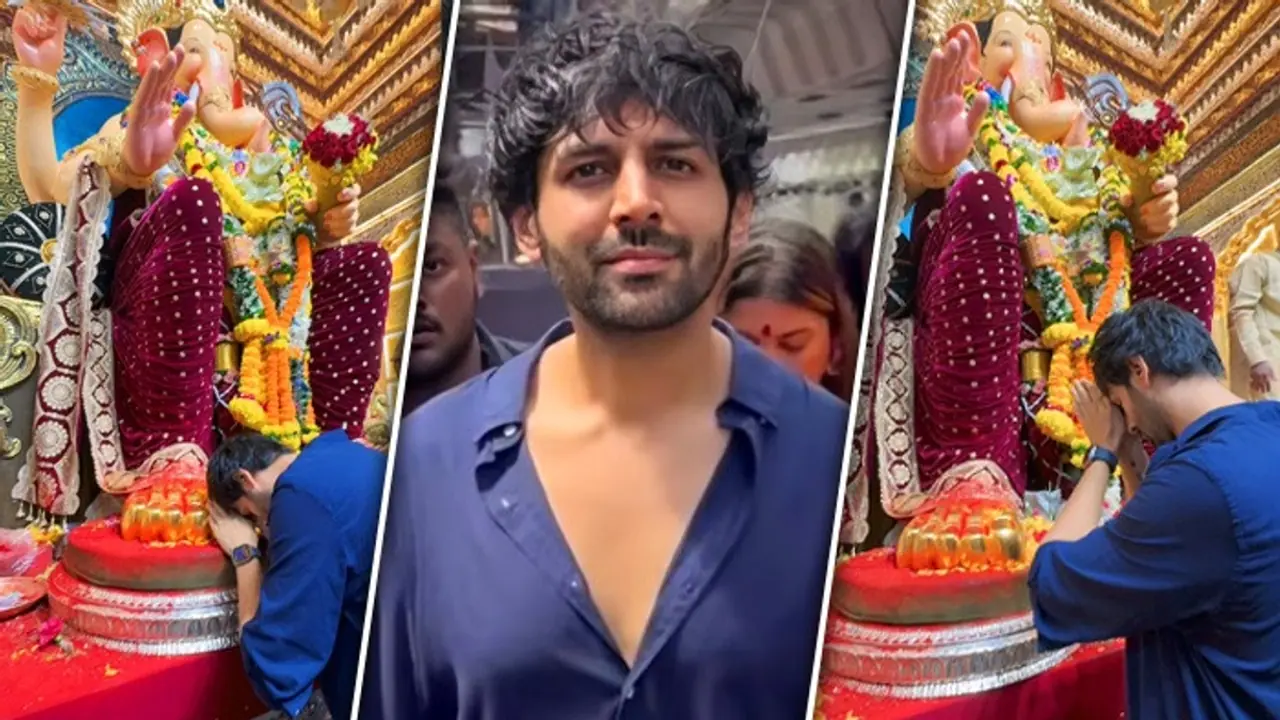 Kartik Aaryan at Lalbaugcha Raja: Actor walks barefoot as he visits pandal to seek blessings (VIDEO)