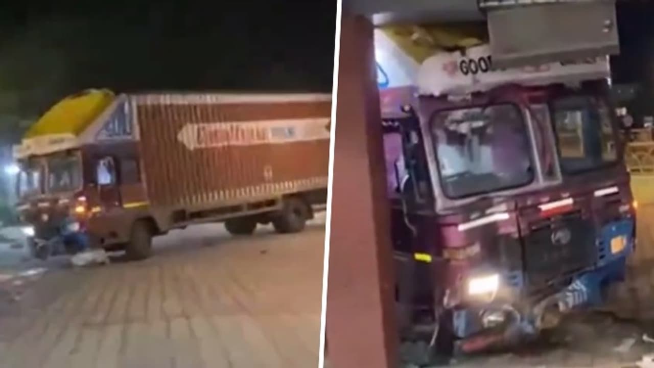 Pune: Drunk driver rams truck into hotel after being denied food; video goes viral (WATCH) Pune: Drunk driver rams truck into hotel after being denied food; video goes viral (WATCH)