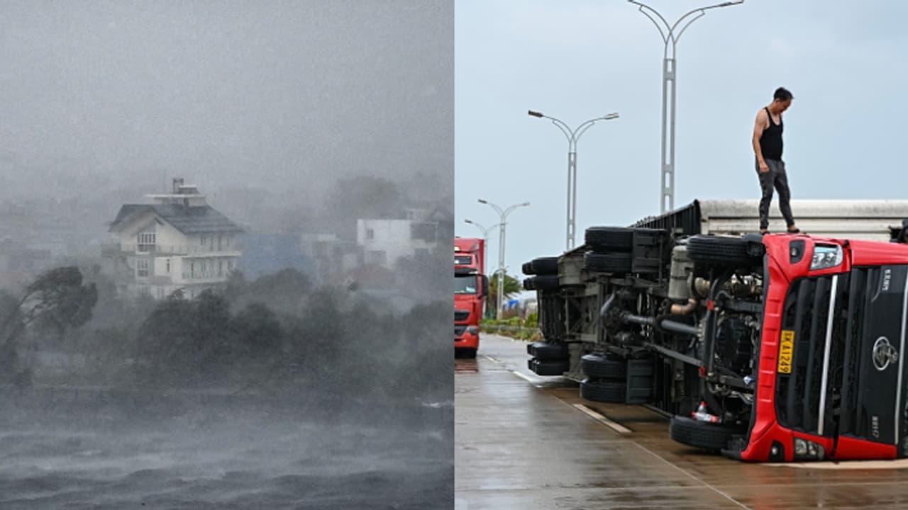 ട്രക്ക്, കാർ, ബൈക്ക് മുന്നിലെത്തിയ ഒന്നിനെ പോലും വെറുതെ വിട്ടില്ല, ആളുകളെ ചുഴറ്റിയെറിഞ്ഞ് 'യാഗി' വീഡിയോ ട്രക്ക്, കാർ, ബൈക്ക് മുന്നിലെത്തിയ ഒന്നിനെ പോലും വെറുതെ വിട്ടില്ല, ആളുകളെ ചുഴറ്റിയെറിഞ്ഞ് 'യാഗി' വീഡിയോ