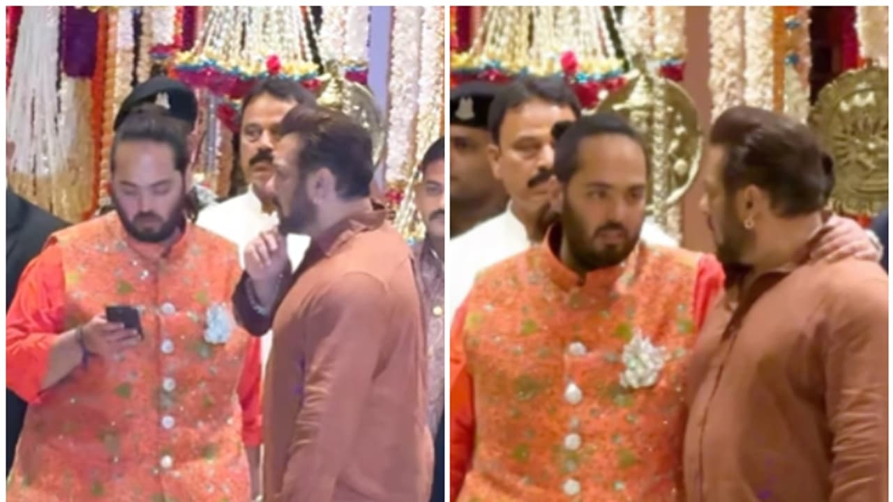 WATCH: Anant Ambani and Salman Khan share a warm moment at Ganpati celebration