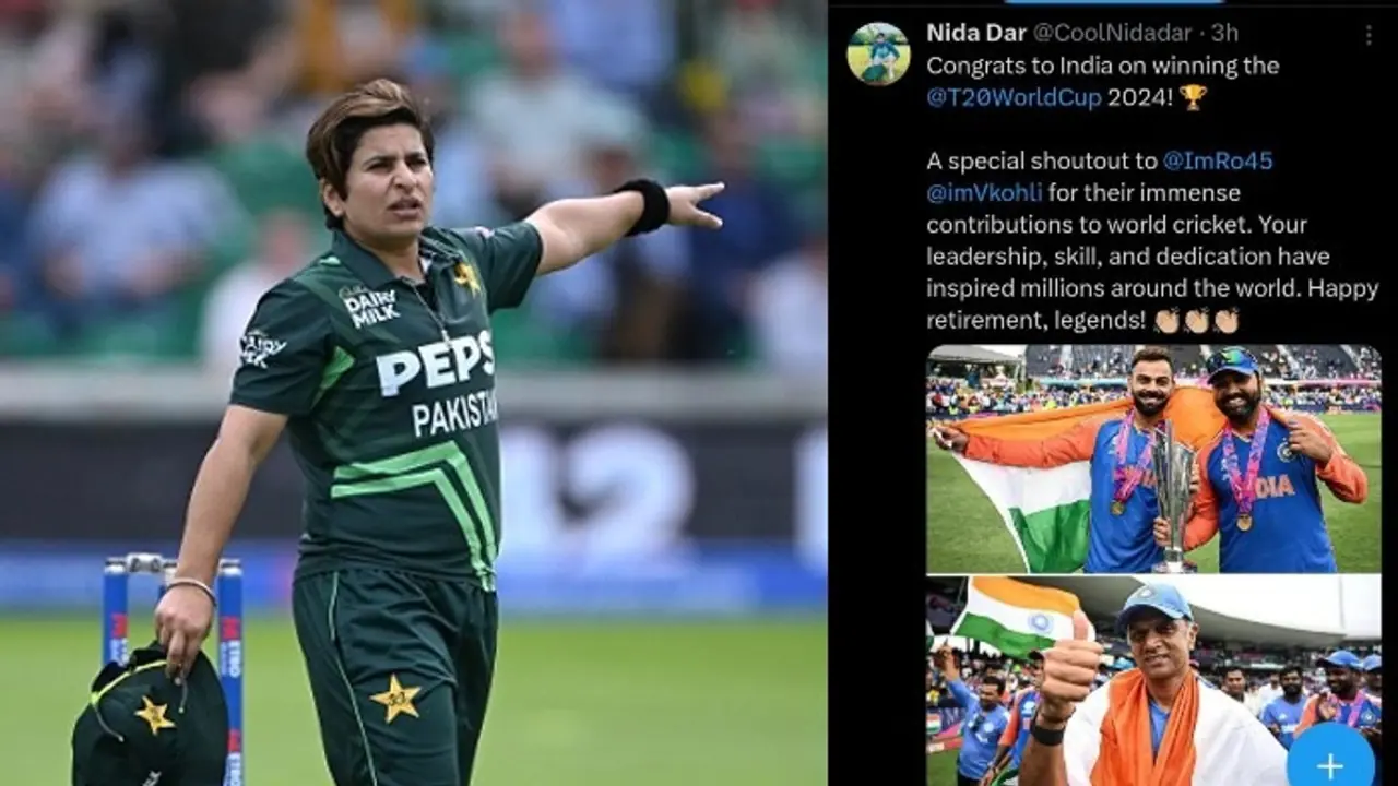Nida Dar's late congratulatory post on India T20 World Cup win fuels online frenzy, get trolls; see viral post Nida Dar's late congratulatory post on India T20 World Cup win fuels online frenzy, get trolls; see viral post