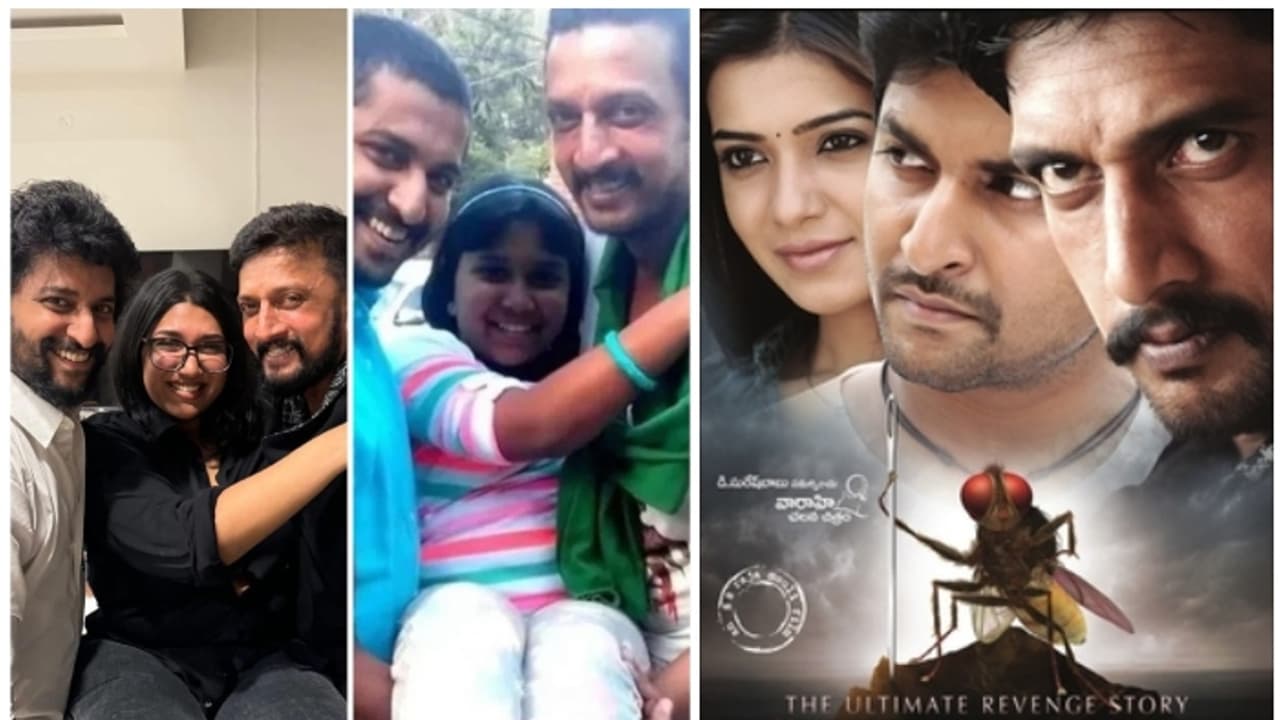 Eega sequel? Sanvi Sudeep fuels specualtion with throwback photo of actor Nani, Kicha Sudeep duo