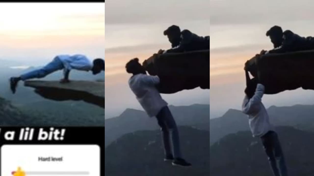 വൈറലാകാൻ നോക്കിയതാ, പക്ഷേ പണിപാളി! പാറയിൽ പിടിച്ചുതൂങ്ങി അക്ഷയ് കുമാറിന്റെ പുള്ള് അപ്പ്, പിന്നാലെ മാപ്പ് വൈറലാകാൻ നോക്കിയതാ, പക്ഷേ പണിപാളി! പാറയിൽ പിടിച്ചുതൂങ്ങി അക്ഷയ് കുമാറിന്റെ പുള്ള് അപ്പ്, പിന്നാലെ മാപ്പ്