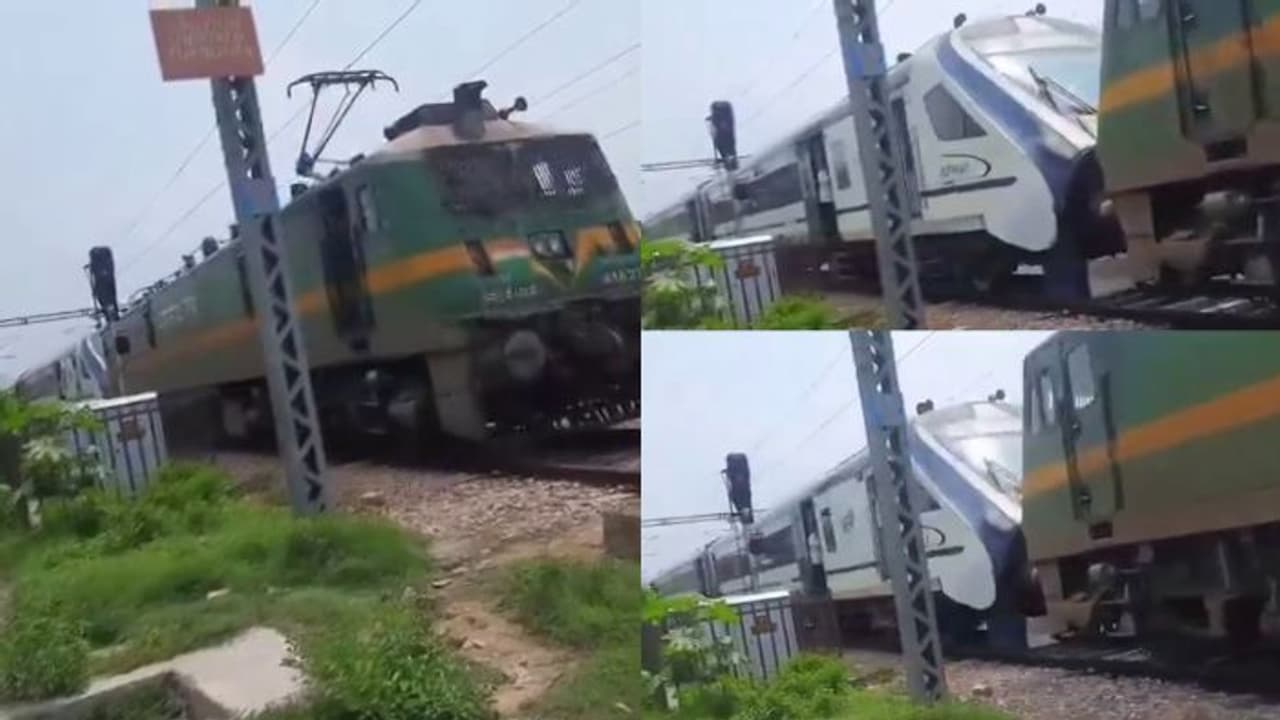 ವಂದೇ ಭಾರತ್ ರೈಲನ್ನು ಗೂಡ್ಸ್‌ ರೈಲಿನ ಎಂಜಿನ್‌ನಿಂದ ಎಳೆಸಿದ್ರು: ವಿಡಿಯೋ ನೋಡಿ