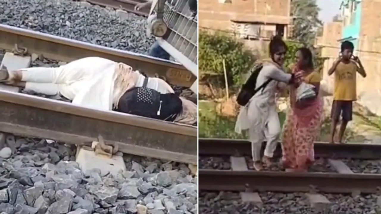 Bihar: Girl falls asleep on railway track while attempting suicide, saved by train driver's response (WATCH)