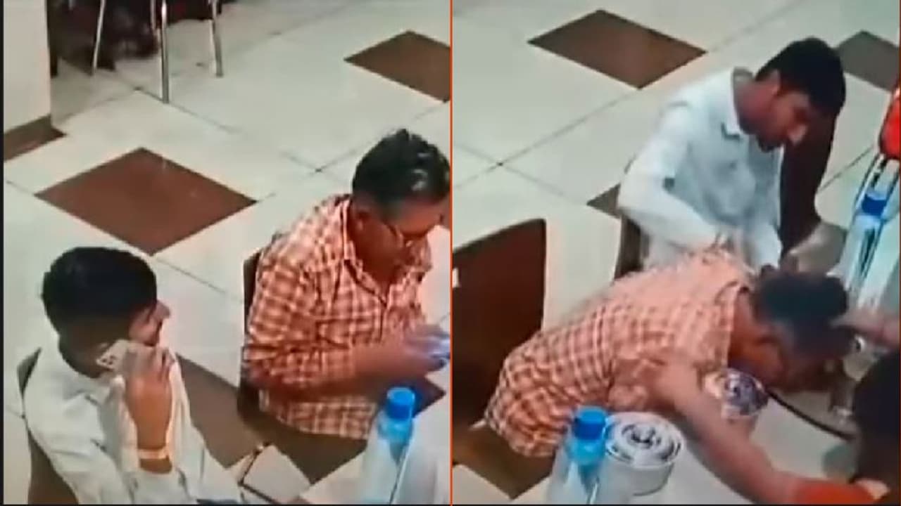 ಮೇಜಿನ ಮೇಲಿದ್ದ ಊಟದ ತಟ್ಟೆಗೆ ಕೈ ಇಡುವಾಗಲೇ ಬಂತು ಜವರಾಯನ ಕರೆ: ವೀಡಿಯೋ ಮೇಜಿನ ಮೇಲಿದ್ದ ಊಟದ ತಟ್ಟೆಗೆ ಕೈ ಇಡುವಾಗಲೇ ಬಂತು ಜವರಾಯನ ಕರೆ: ವೀಡಿಯೋ