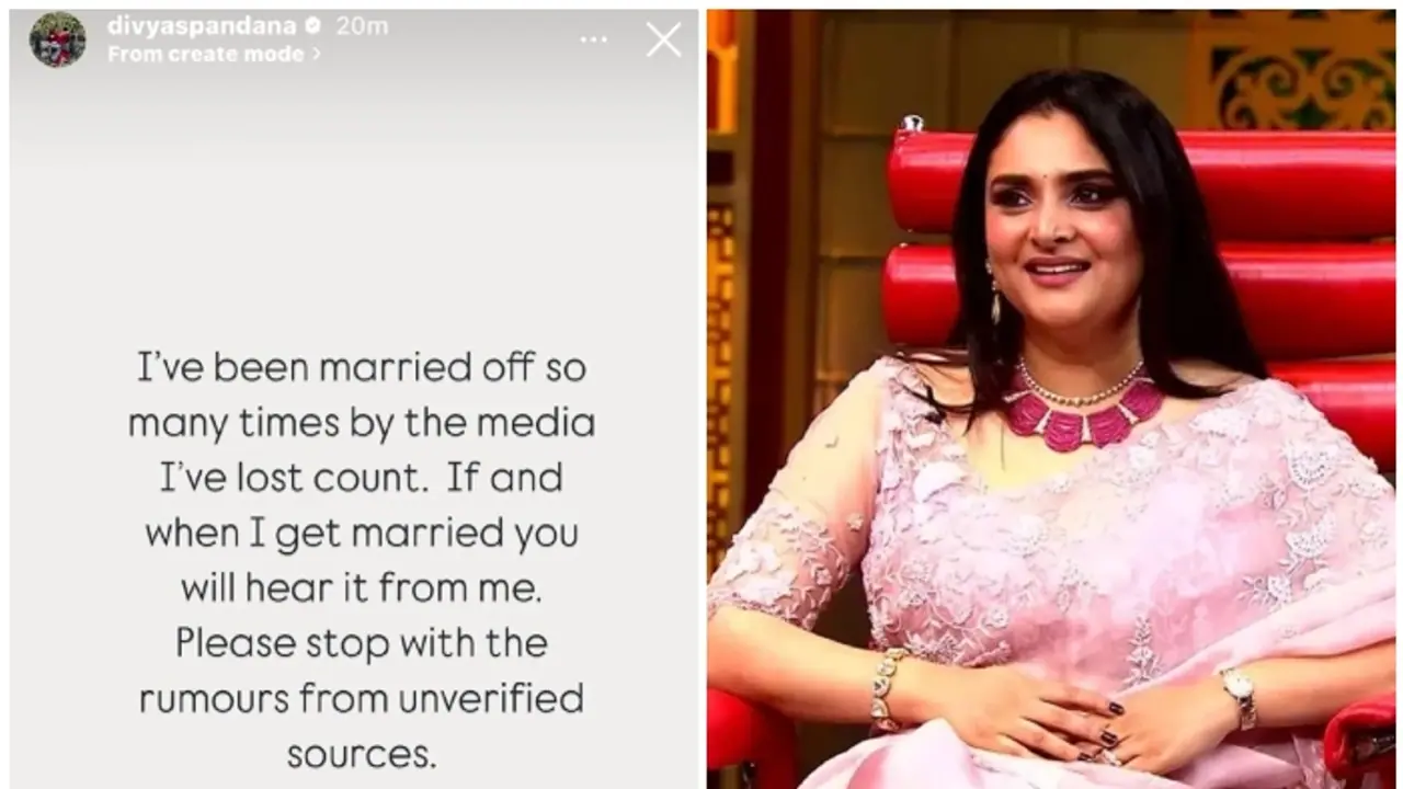 ‘I've been married off many times by…’: Actress Ramya aka Divya Spandana clarifies marriage rumours