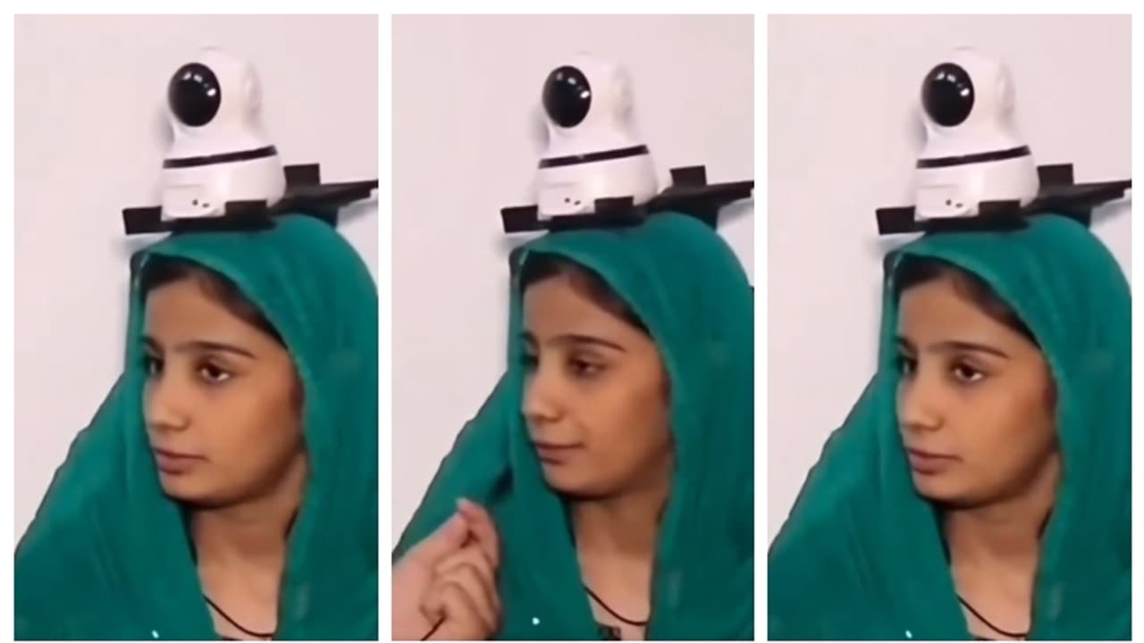 'അച്ഛൻ എല്ലാം കാണുന്നു'; സുരക്ഷയ്ക്കായി പെൺകുട്ടിയുടെ തലയിൽ സിസിടിവി, വീഡിയോ കണ്ട് ഞെട്ടി സോഷ്യൽ മീഡിയ 'അച്ഛൻ എല്ലാം കാണുന്നു'; സുരക്ഷയ്ക്കായി പെൺകുട്ടിയുടെ തലയിൽ സിസിടിവി, വീഡിയോ കണ്ട് ഞെട്ടി സോഷ്യൽ മീഡിയ