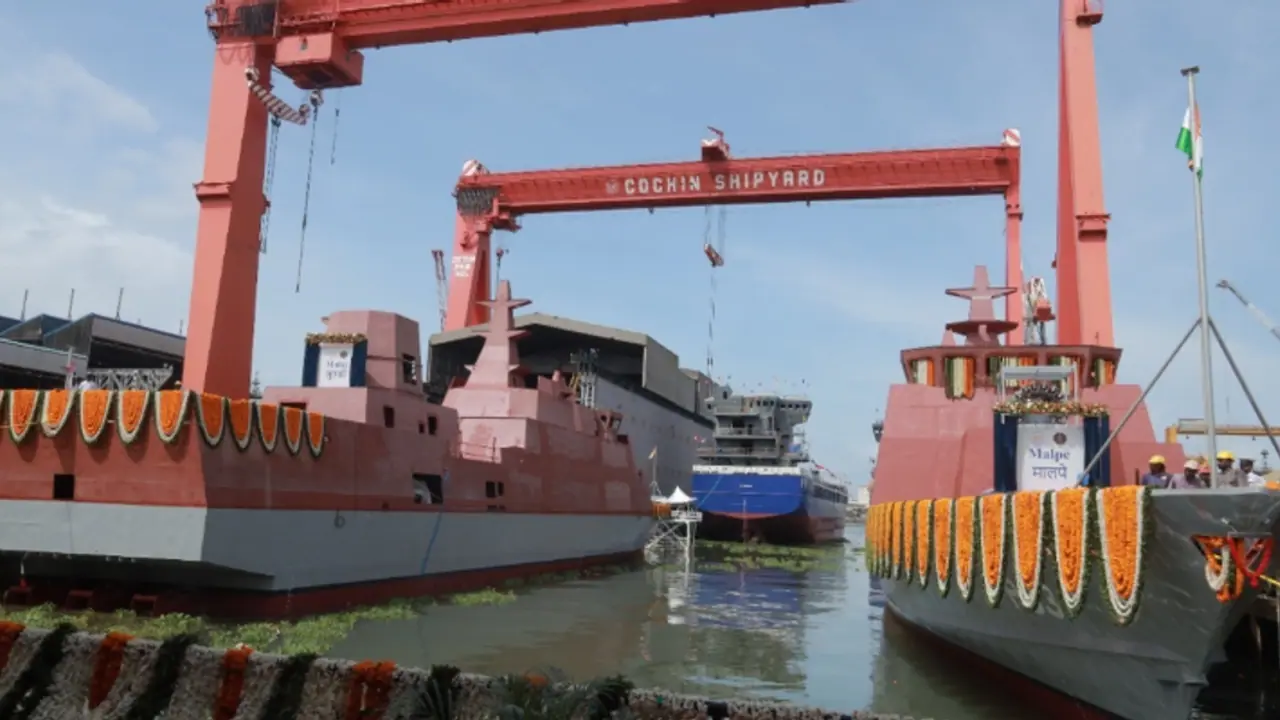 anti submarine attack ships were launched in Kochi
