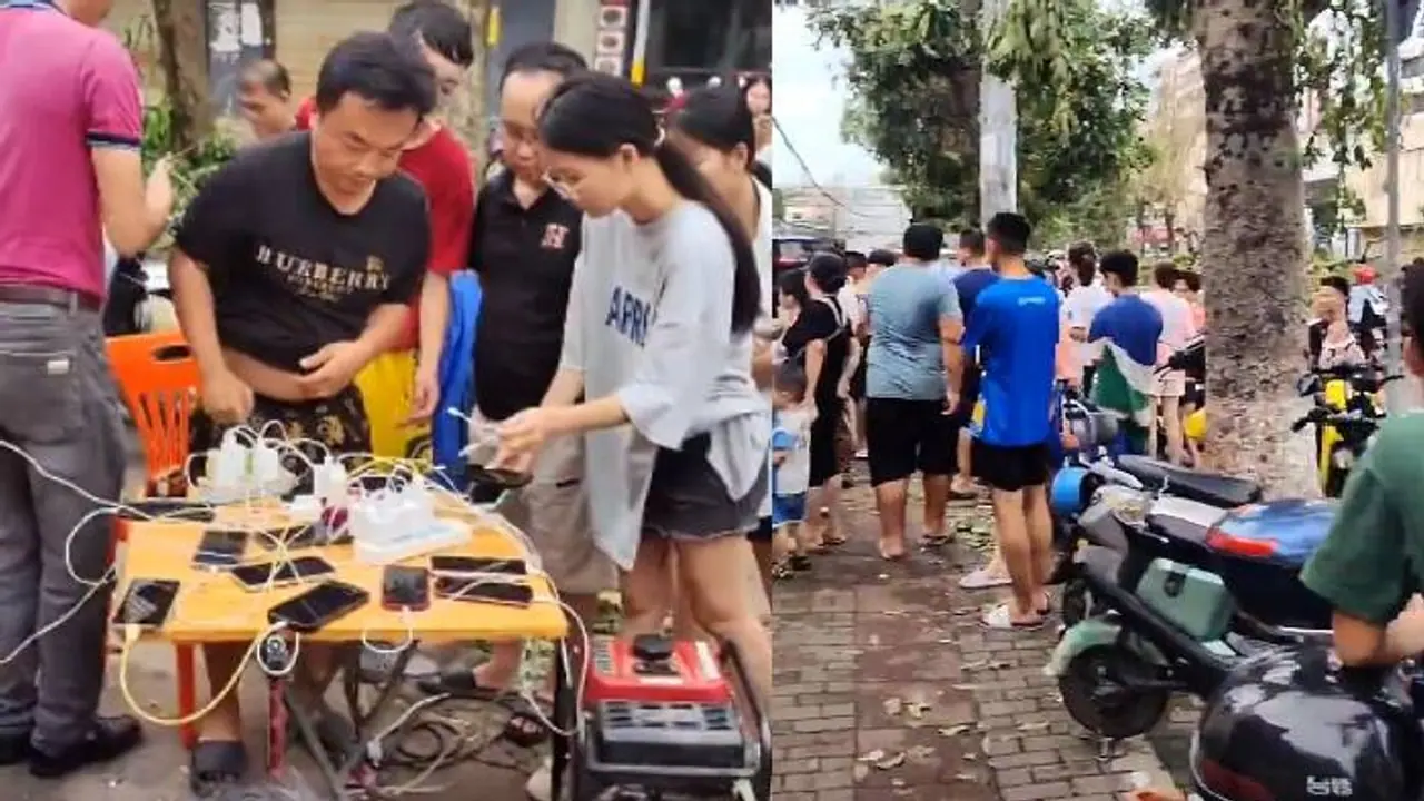 മൊബൈൽ ഫോണില്ലാതെ ഒരു കഷ്ണം റൊട്ടി പോലും കിട്ടില്ല, വൈദ്യുതിയില്ല, ഫോൺ ചാർജ്ജ് ചെയ്യാൻ ചൈനയിൽ വന്‍ ക്യൂ