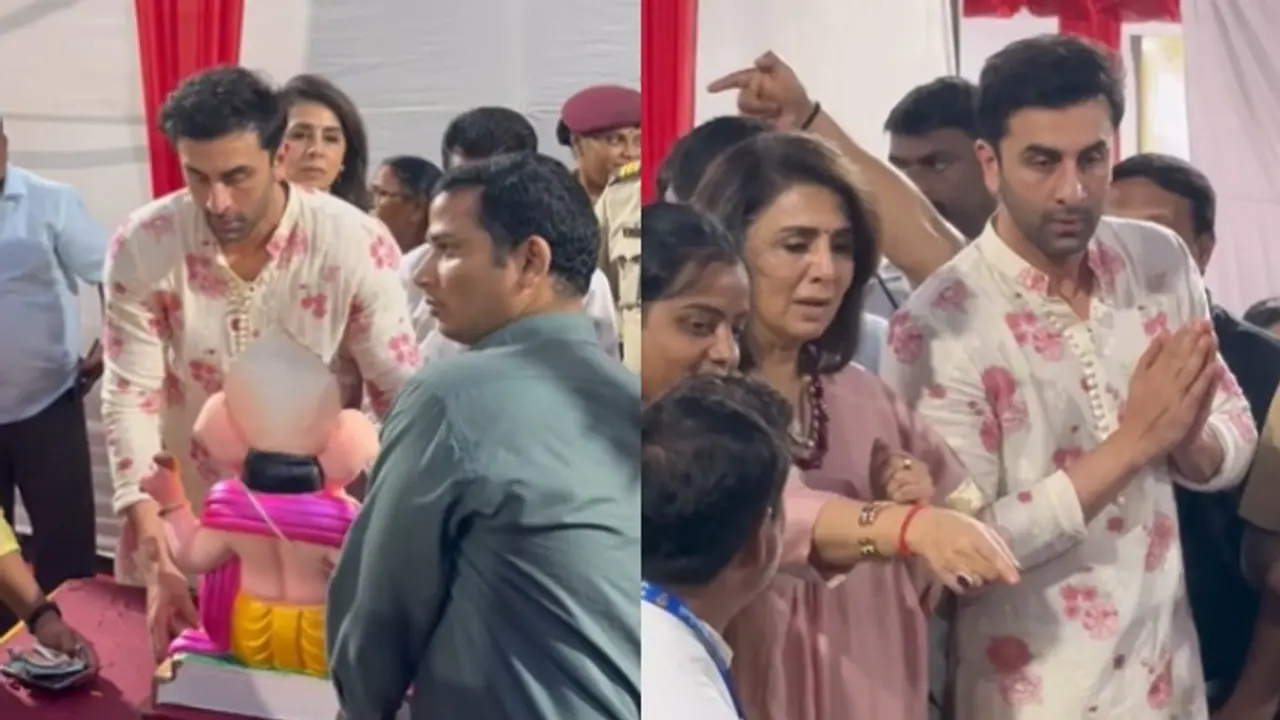 'Where is Alia Bhatt?' Netizens question as Ranbir Kapoor Neetu perform Ganpati Visarjan