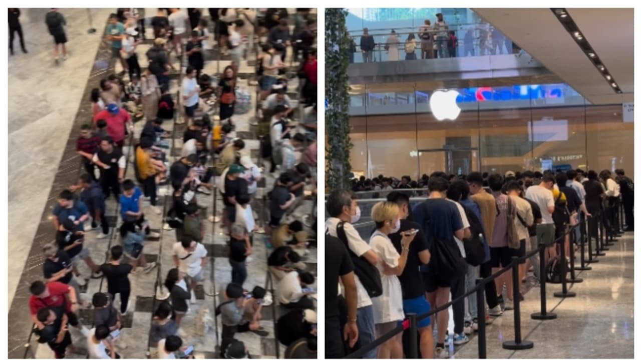 എല്ലാം 'ആപ്പിളിന്' വേണ്ടിയുള്ള കാത്ത് നില്പ്പ്; മലേഷ്യയിൽ വൈറല് ക്യൂ വിന്റെ വീഡിയോ കാണാം എല്ലാം 'ആപ്പിളിന്' വേണ്ടിയുള്ള കാത്ത് നില്പ്പ്; മലേഷ്യയിൽ വൈറല് ക്യൂ വിന്റെ വീഡിയോ കാണാം