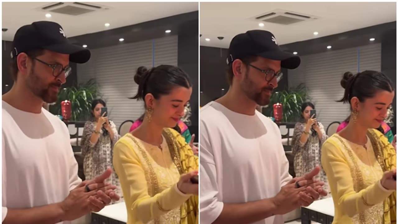 Hrithik Roshan, Saba Azad perform Ganpati aarti together; dismisses breakup rumors WATCH Hrithik Roshan, Saba Azad perform Ganpati aarti together; dismisses breakup rumors WATCH