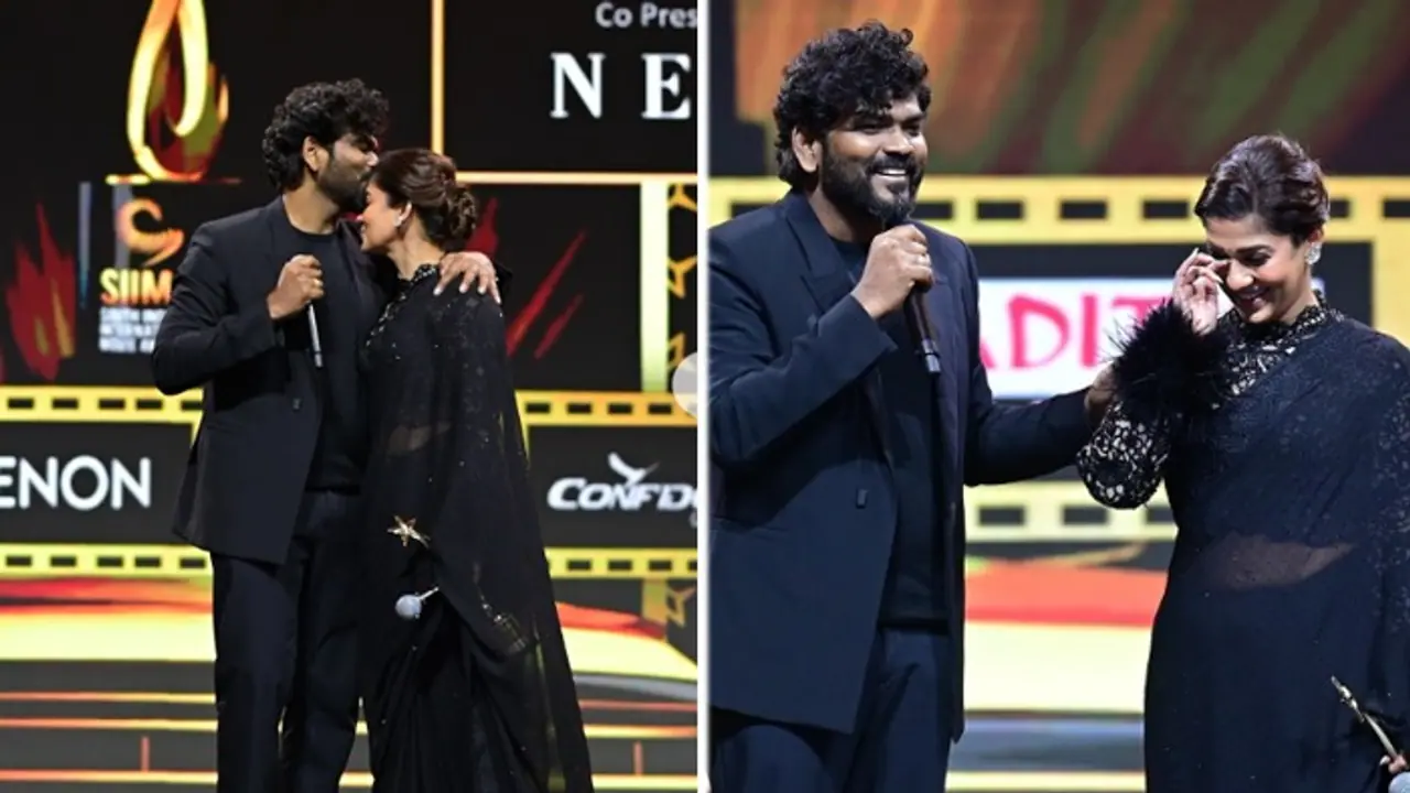 SIIMA 2024: Nayanthara, Vignesh Shivan share some romantic moments on stage, both twinned in black (WATCH)