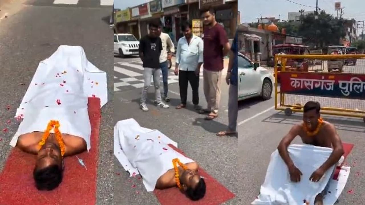 ವೈರಲ್‌ ರೀಲ್ಸ್‌ಗಾಗಿ ಮೂಗಿಗೆ ಹತ್ತಿ ತುಂಬಿಸಿ ರಸ್ತೆ ಮಧ್ಯೆ ಹೆಣದಂತೆ ಮಲಗಿದವನ ಬಂಧನ