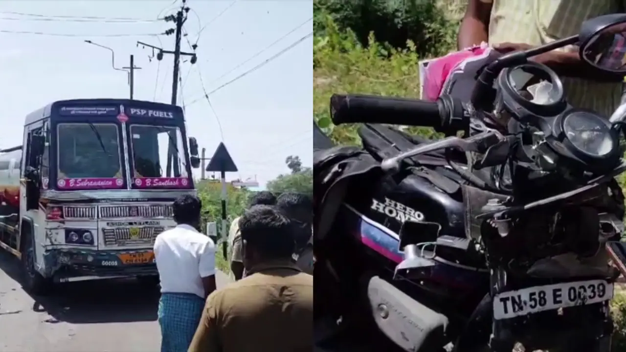 മേൽപ്പാലത്തിൽ ബൈക്കിൽ ടാങ്കർ ലോറി ഇടിച്ചു; രണ്ട് പെണ്‍കുട്ടികൾ ഉൾപ്പെടെ ഒരു കുടുംബത്തിലെ നാല് പേർ മരിച്ചു