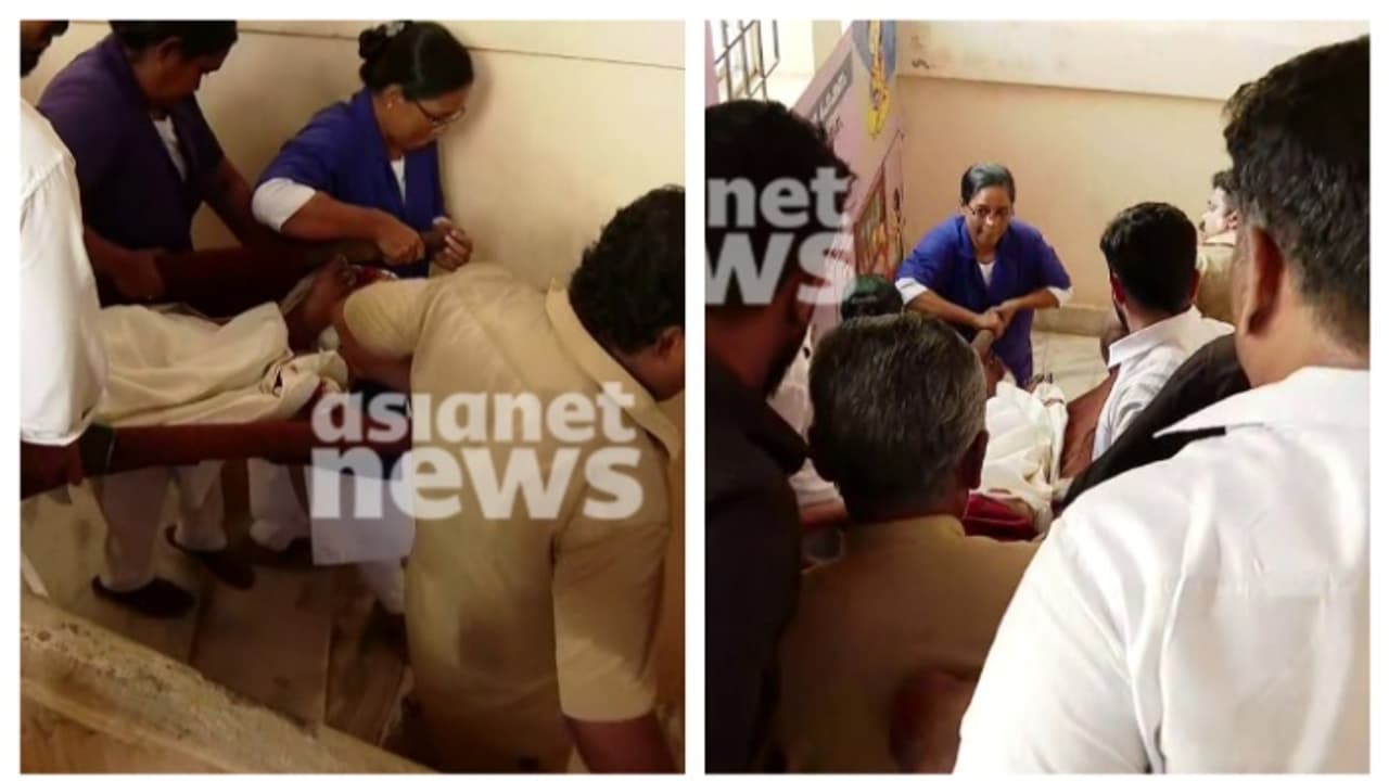 ലിഫ്റ്റില്ല, രോഗികളെ ചുമന്ന് താഴെയിറക്കി; പത്തനംതിട്ട ജനറൽ ആശുപത്രിയിലെ ദൃശ്യങ്ങള് ഏഷ്യാനെറ്റ് ന്യൂസിന് ലിഫ്റ്റില്ല, രോഗികളെ ചുമന്ന് താഴെയിറക്കി; പത്തനംതിട്ട ജനറൽ ആശുപത്രിയിലെ ദൃശ്യങ്ങള് ഏഷ്യാനെറ്റ് ന്യൂസിന്