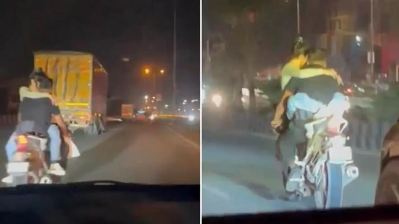 ಐಶ್ವರ್ಯಾ ಹೃತಿಕ್‌ ಸ್ಟೈಲ್‌ ರೀತಿ ರಾಜಧಾನಿಯ ರಸ್ತೆಯಲ್ಲಿ ಜೋಡಿಯ ಖುಲ್ಲಂ ಖುಲ್ಲಾ ರೊಮ್ಯಾನ್ಸ್!