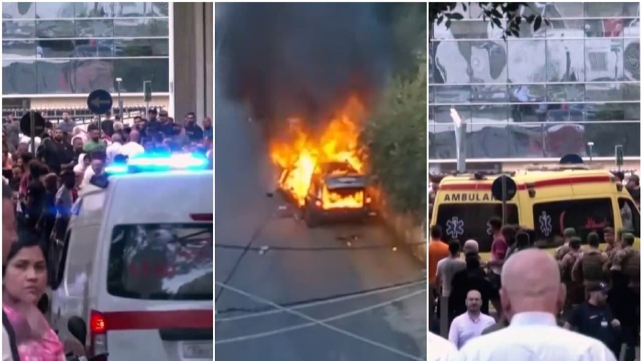 ലെബനണിൽ വീണ്ടും സ്ഫോടനം, ശവസംസ്കാരച്ചടങ്ങിനിടെ പൊട്ടിത്തറി; 9 മരണം, നിരവധി പേര്ക്ക് പരിക്കേറ്റു ലെബനണിൽ വീണ്ടും സ്ഫോടനം, ശവസംസ്കാരച്ചടങ്ങിനിടെ പൊട്ടിത്തറി; 9 മരണം, നിരവധി പേര്ക്ക് പരിക്കേറ്റു